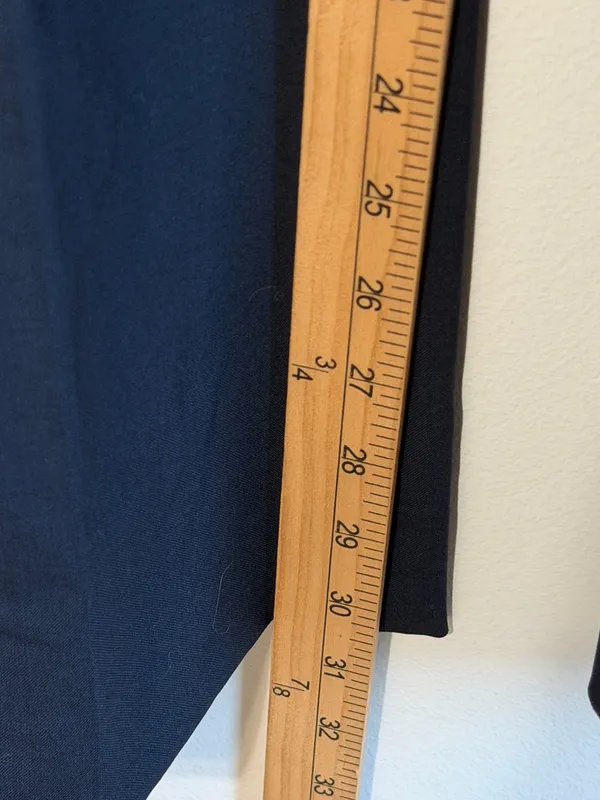 Theory Wool Navy Blue Trouser Pants Size 27 Waist Women’s Minimalist Luxury - Image 9