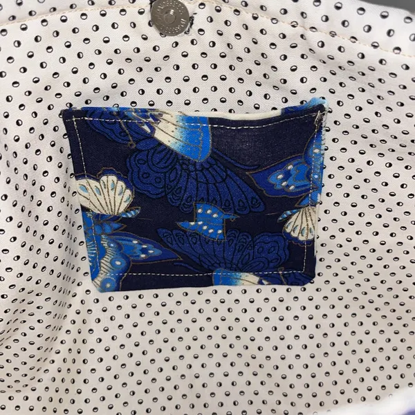Vintage Quilted butterfly tote bag purse - Image 7
