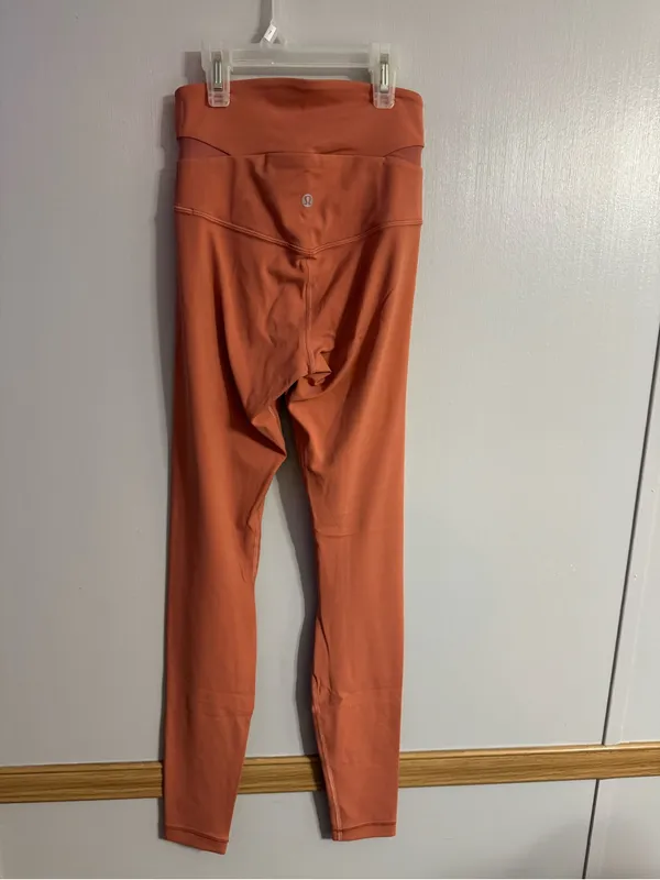 Lululemon Yoga High Rise Leggings in Peach Orange Size 2 - Image 2