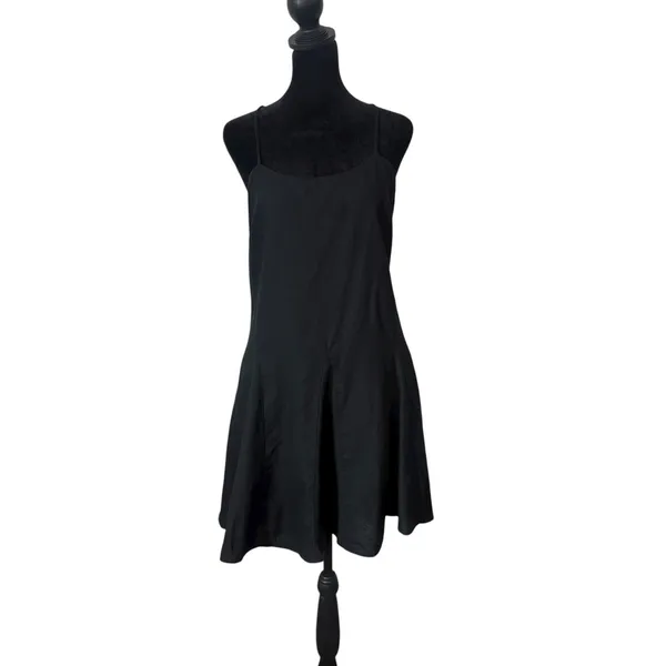 Coquette‎ Balletcore Strappy Backless Skater Mini Dress Womens M Black NEW - Image 7