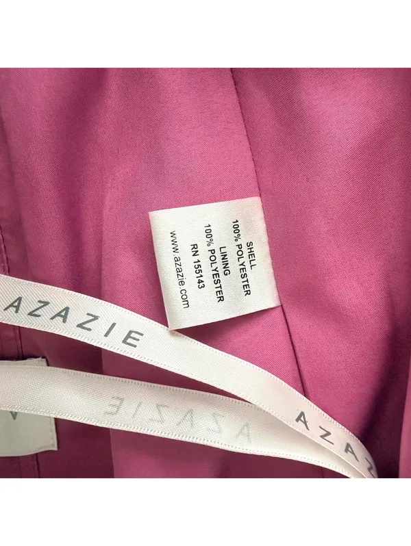 Azazie Women A4 Magenta Pleated Chiffon Fit Flare Formal Dress - Image 10