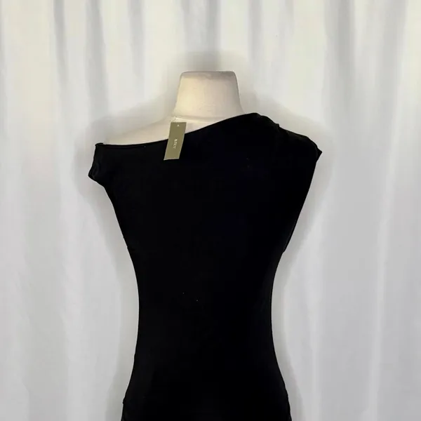 NWT!! J. CREW Stretch Cotton Blend Off the Shoulder Top Solid Black XXS XX-Small - Image 9