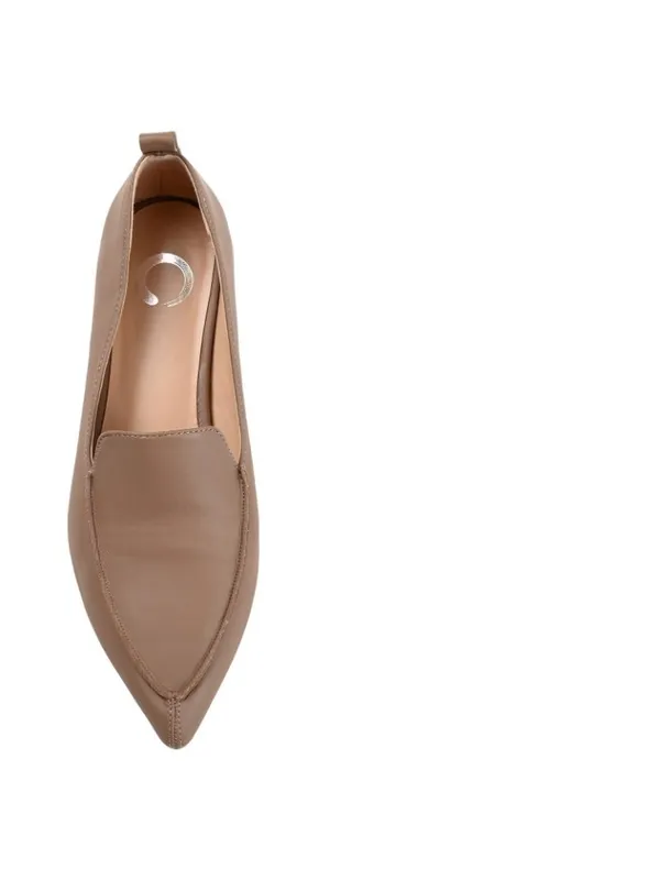 NWT Journee Collection Faux Wood Block Heel Maggs Loafers Taupe Brown 7.5M - Image 5