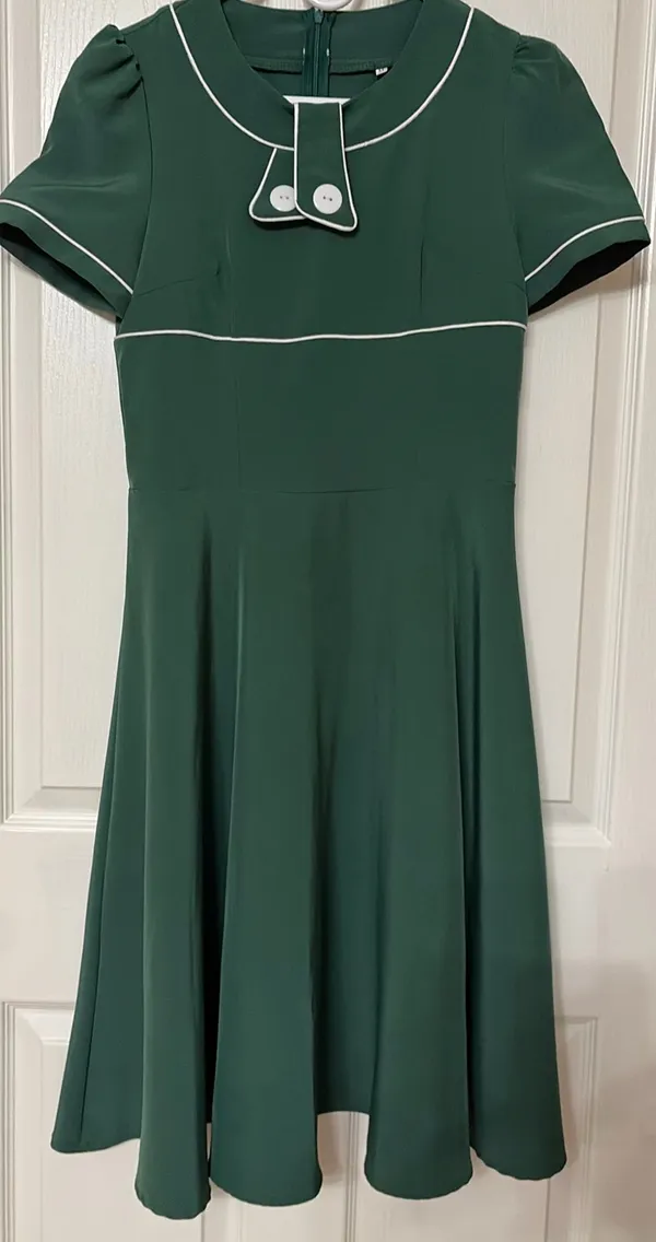 Vintage Green Dress Size M - Image 4