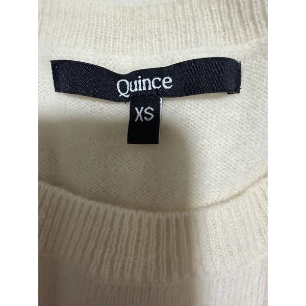 Quince Mongolian Cashmere Crewneck Sweater Ivory Women's‎ Size X-Small - Image 8