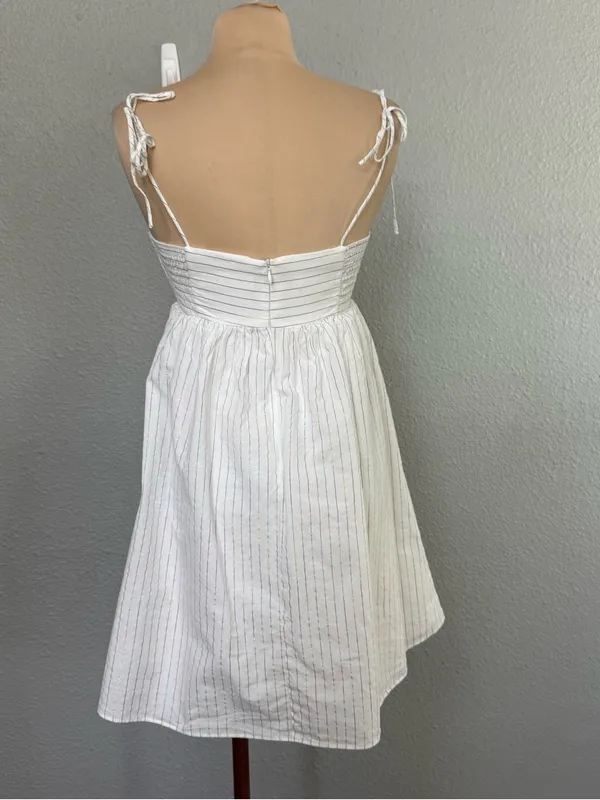 Amanda Uprichard Jojo White Pandora Striped Mini Size XS - Image 6