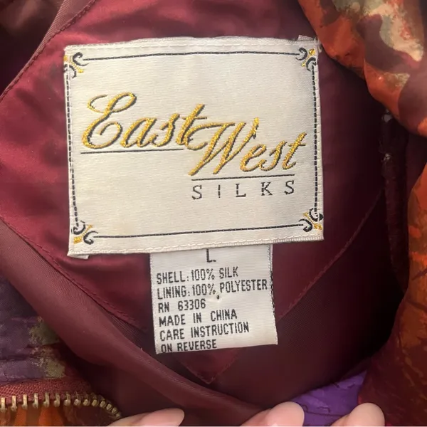 Vintage East West Silks Silk Jacket - Image 4