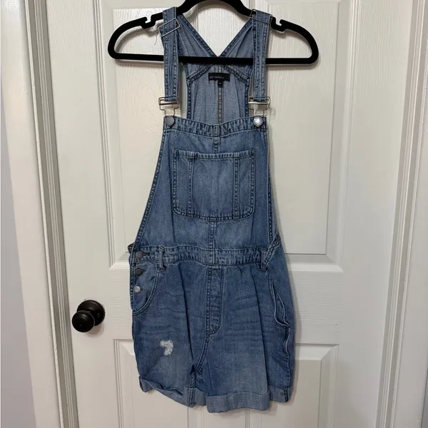 SeeThruSoul denim Overalls shortalls size 30‎ - Image 2
