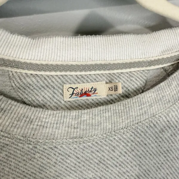 Faherty Legend Crew Sweater Light Heather Gray Size XS - Image 2