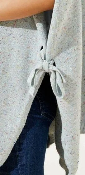 LOFT Flecked Poncho Style Sweater - Image 2