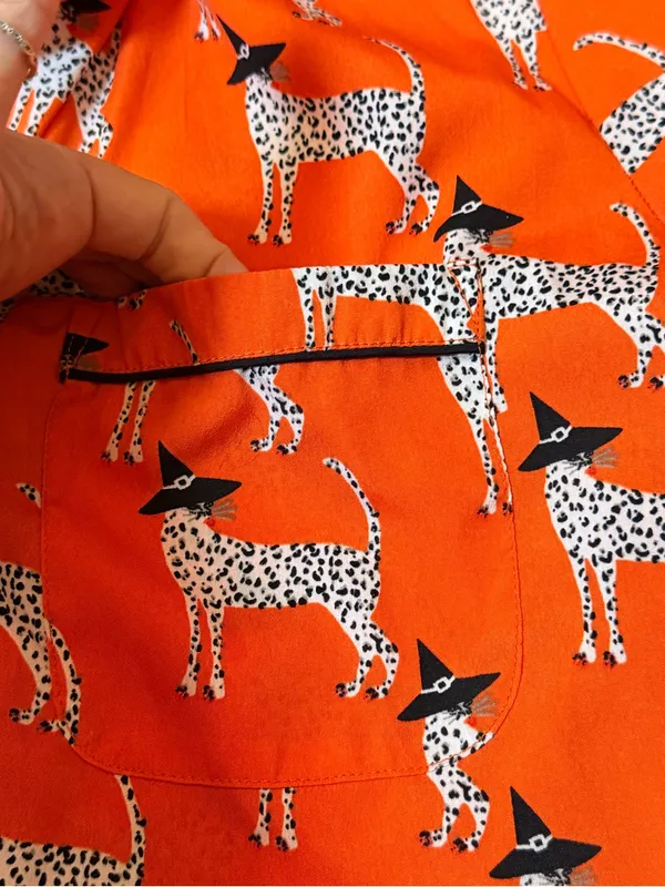 🎃🐆 Bouffants & Broken Hearts Halloween PJ Set — Size Small - Image 15