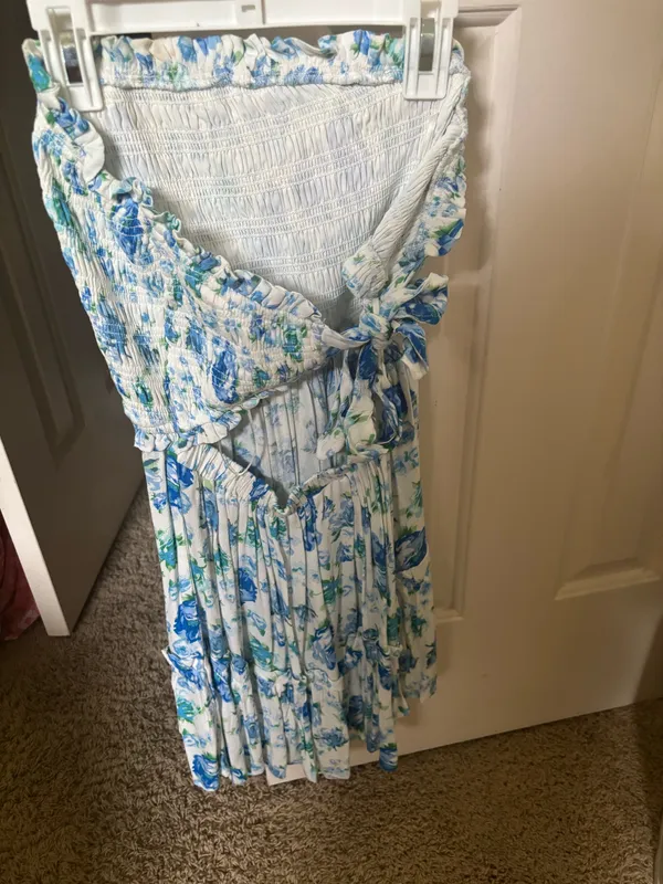 Blue and green mini sundress Size M - Image 2