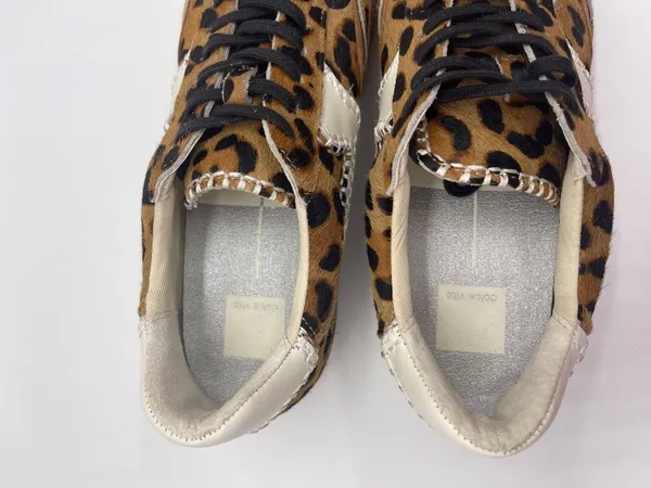 Dolce Vita Notice Stitch Sneakers Dark Leopard Calf Hair Size 9.5 NWOB - Image 13