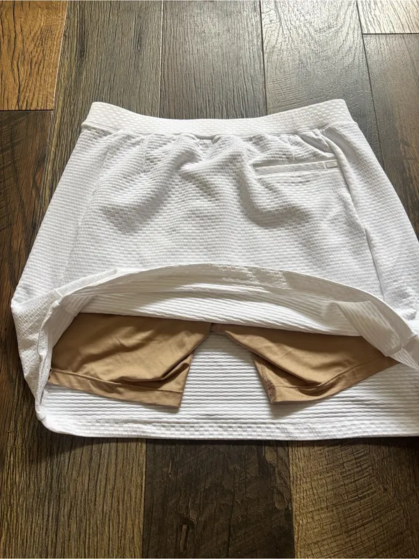 Tail White A-Line Textured Athletic Skirt Athleisure Sporty Skort Tennis Golf - Image 6