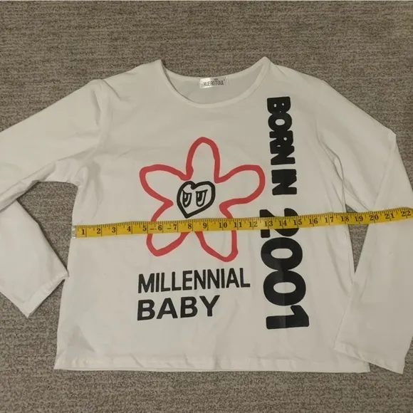 Millenial Baby Shirt‎ - Born in 2001 Flower Eye Long Sleeve - Image 6