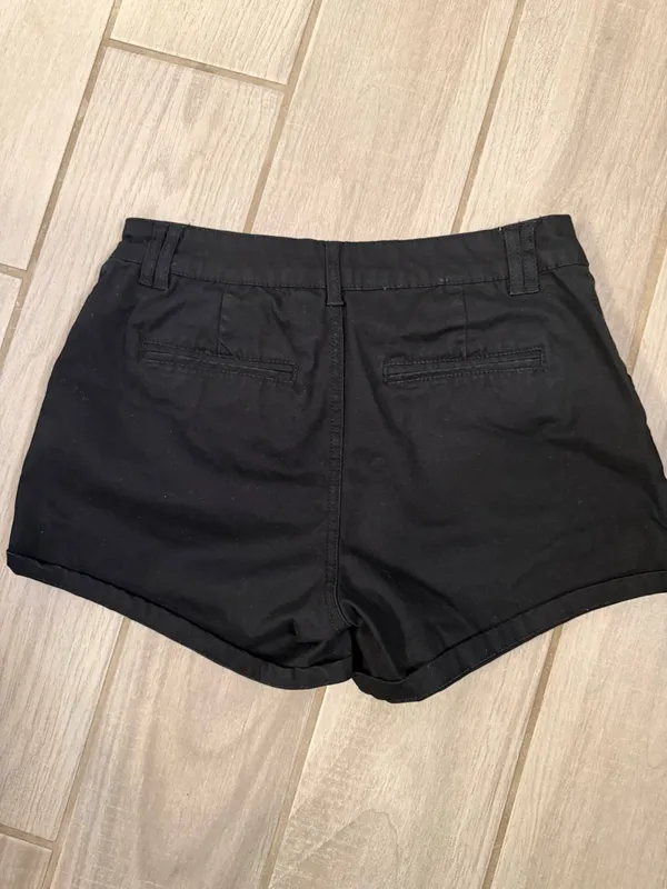Ambiance Black High-Rise Denim Shorts - Image 3