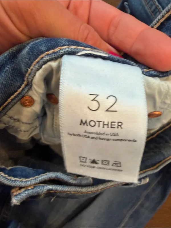 MOTHER The Tomcat Ankle Fray Distressed Jeans Size 32 Globe Trotter - C73-019 - Image 5
