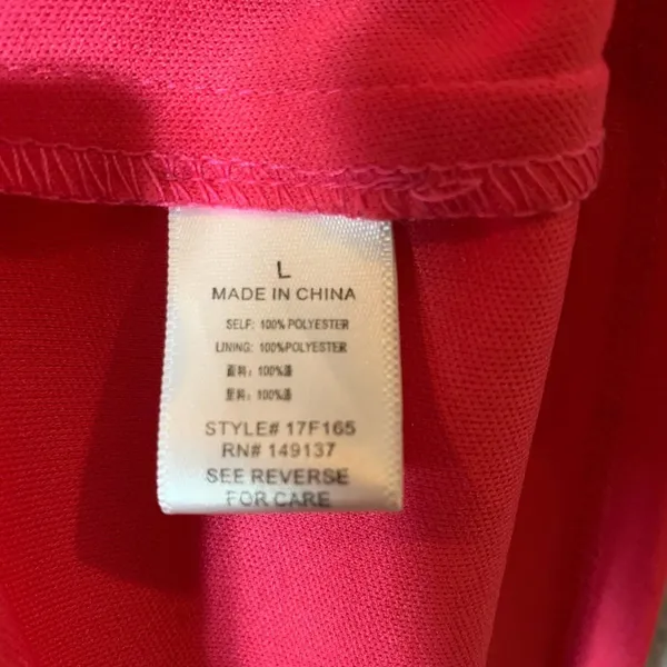 Impeccable Pig Shift Dress Large NWT Hot Pink Barbiecore Lined V-Neck Flowy‎ - Image 5