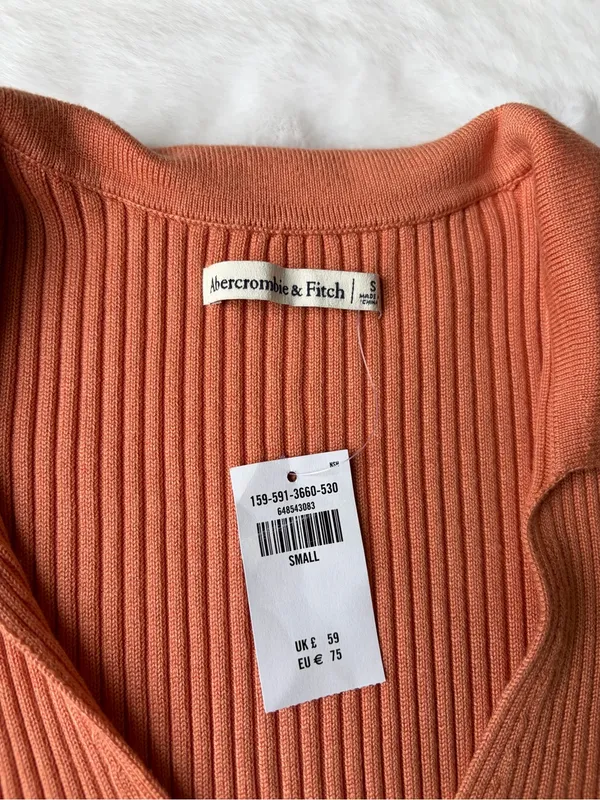 NWT Abercrombie & Fitch Elevated Knit Polo Ribbed Dress - Image 4