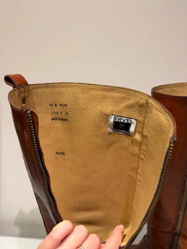 Frye Heeled Tall Brown Boots Size 7.5 - Image 6