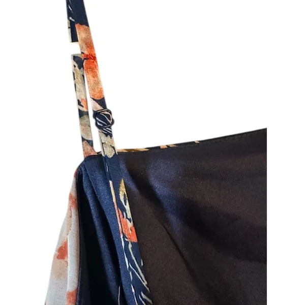 Lulus Navy Blue Pink Floral Asymmetrical High Low Dress Woman Sz XS - Image 13