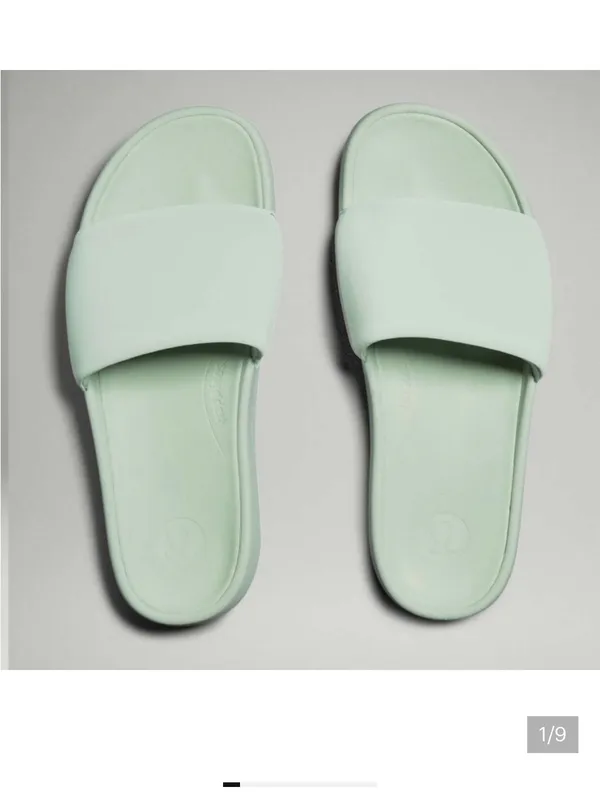 Lululemon Light Green Slides - Image 5