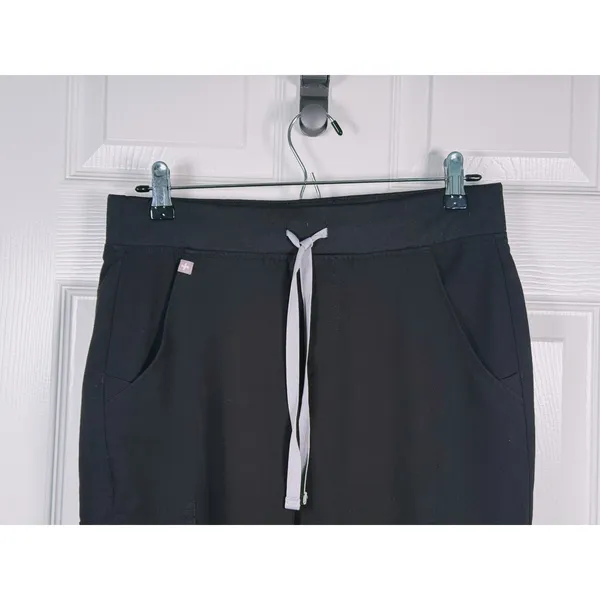 FIGS Women's Zamora Jogger Scrub Pants Size Small Black Medical Workwear Utility - Image 5