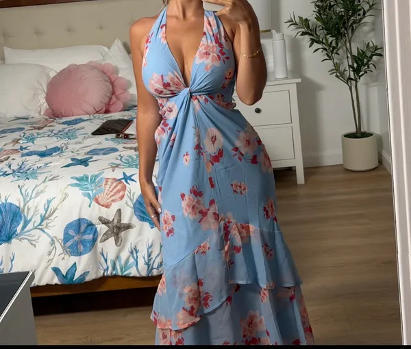 Hello Molly Dress Maxi Floral halter - Image 3