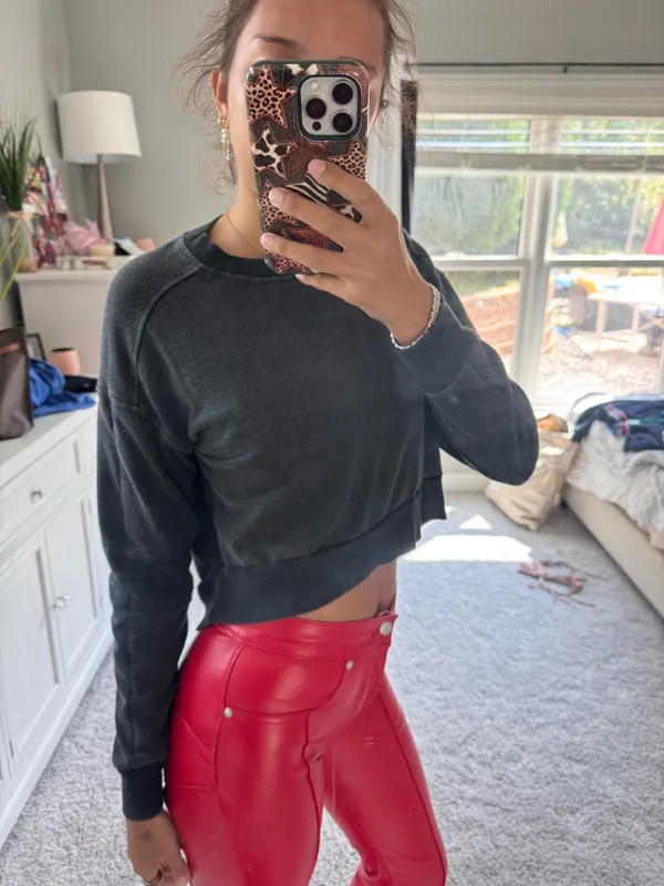 Material active girl cropped sweatshirt - Image 4