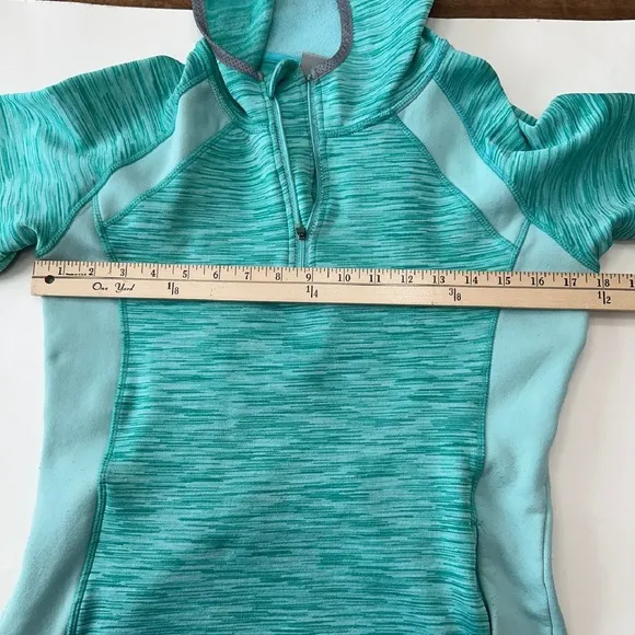Avalanche Pullover‎ Hoodie Active Base Layer Breathable Green Womens Small - Image 9