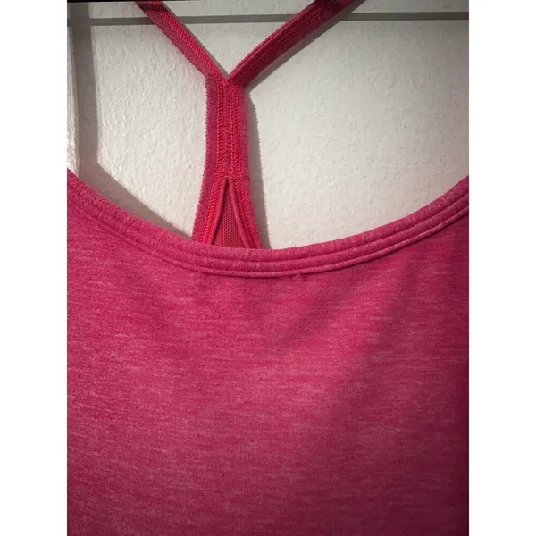 Lululemon Power Y Tank Size 8 Heathered Neon Pink Women’s Athletic Tank - Image 6