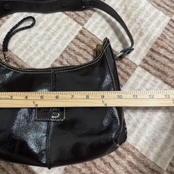 The Sak Y2K Chocolate Brown Leather Shoulder Bag 2000s VTG Fall Faux - Image 9