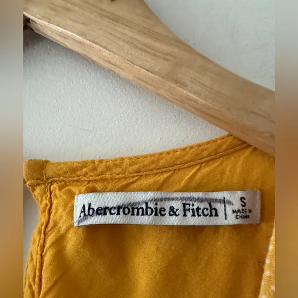 Abercrombie & Fitch Yellow and White‎ Polka Dot Romper - Image 4