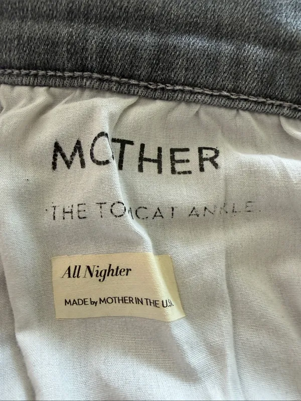 MOTHER The Tomcat Ankle Jeans All Nighter Gray High Rise Straight Size 28 - Image 8