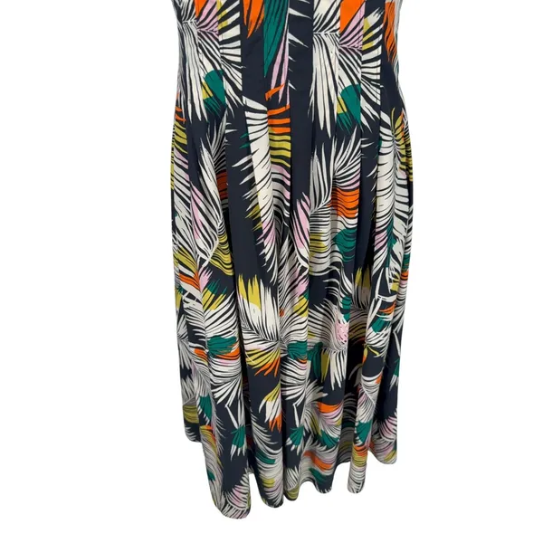 NWT Banana Republic Strappy Pintuck Maxi Dress Tropical Palm Leaf Print‎ Size 0 - Image 12