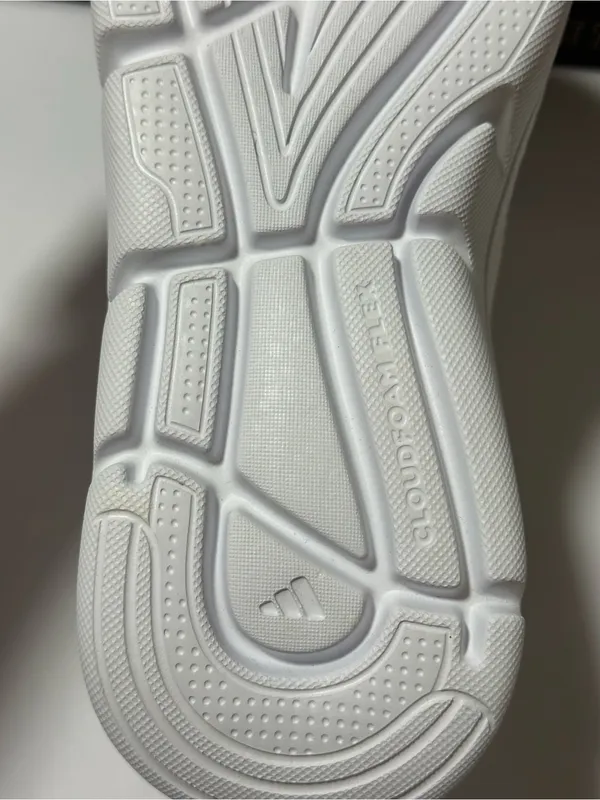 adidas Women’s White Knit Athletic Sneakers - Cloudfoam Flex - Image 4