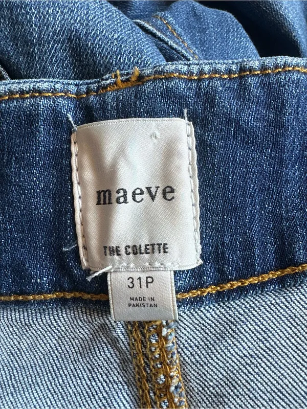 Maeve the Colette High-Rise Wide-Leg Cropped Jeans size 31P - Image 2