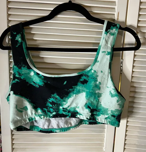 No Fear LG Green Cotton Sports Bra Bandeau - Image 2