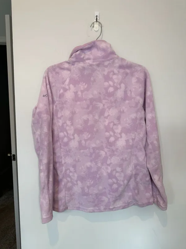 Columbia Sportswear Company Fleece Pullover Size M Purple Tie Dye - Image 6