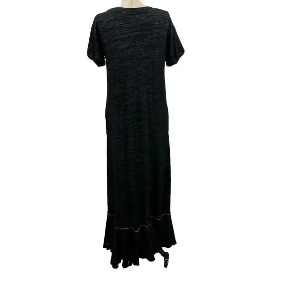Free People Havana Tee Maxi‎ Dress Charcoal Gray Black Size XS - Image 7