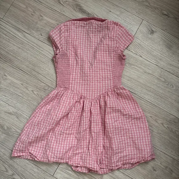 Gingham white and pink dress #cottagecore Size M - Image 2