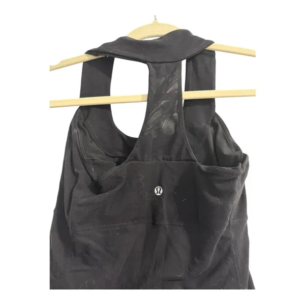 Lululemon Black Mesh Racerback Tank Top Size 4 - Image 3