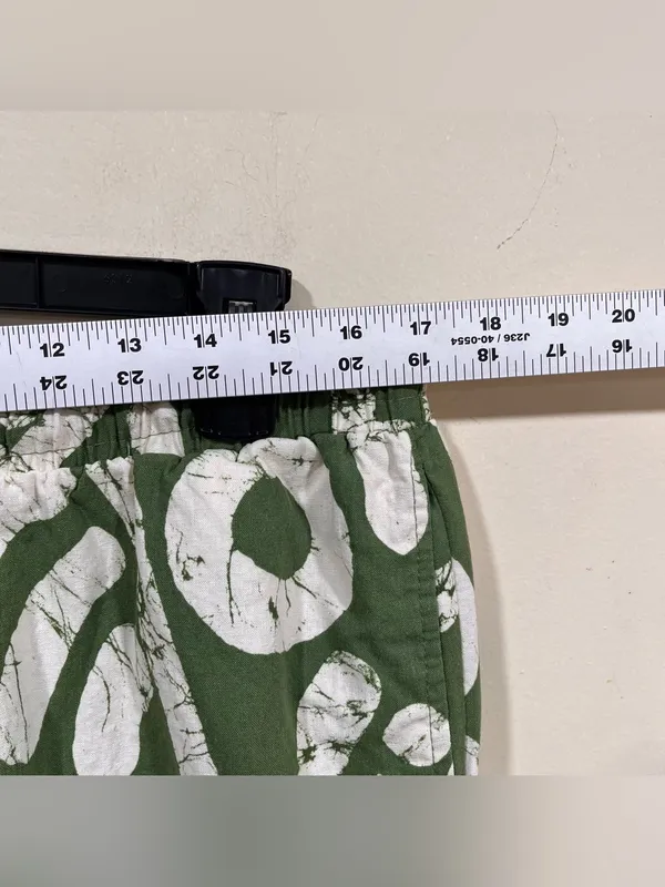 Haute Hippie Linen Blend Pants Womens L Green Pull On Aztec Tribal Jogger - Image 2
