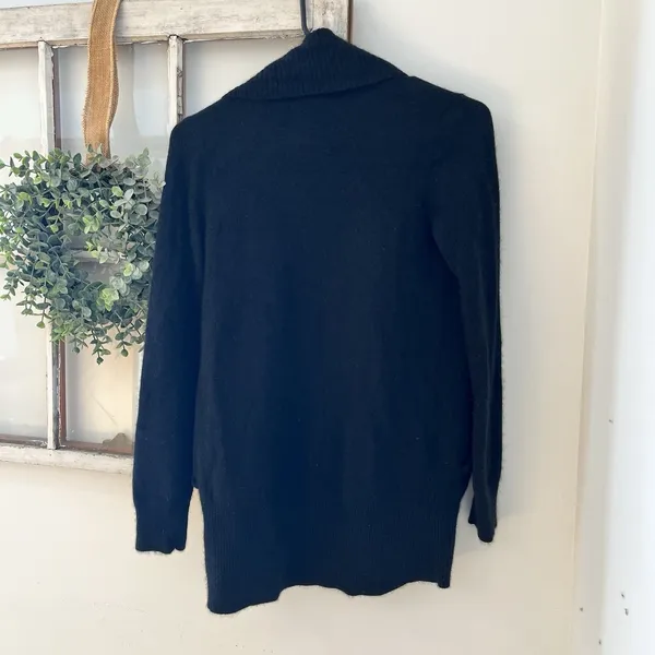 Quince Mongolian Cashmere Open Cardigan Sweater Black Size S Luxury Classic‎ - Image 7