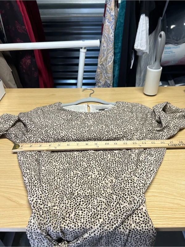 H&M‎ Cheetah Print Tie Waist Mini Dress Size 4 - Image 11