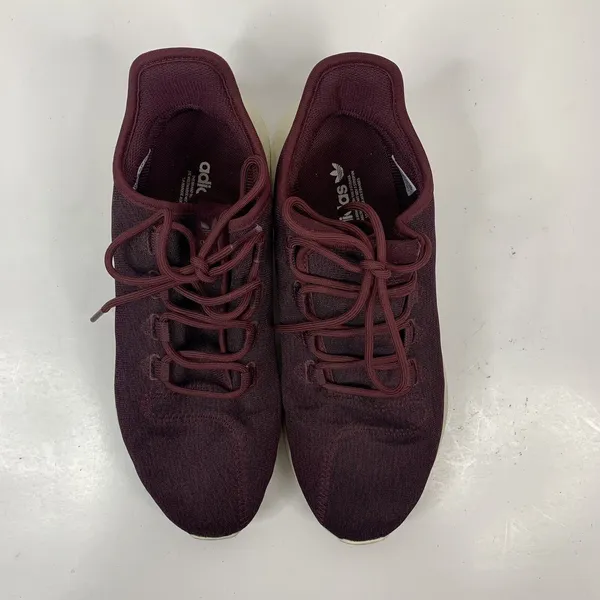 Adidas Size 10 Tubular Shadow Maroon Burgundy Knit Sneakers CQ2461 Low Top Shoe - Image 7