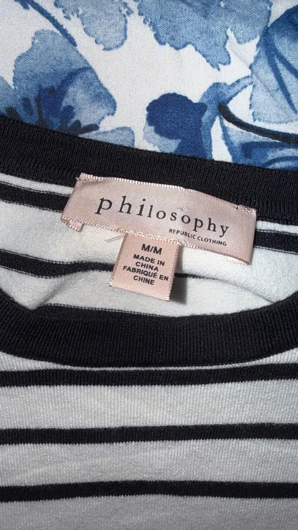 Philosophy Striped Sweater Top - Image 2