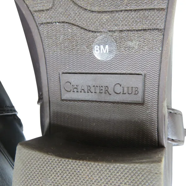Charter Club Helenn Riding Boots Wool Quilted Brown Leather Mid Calf Boots 8 - Image 6
