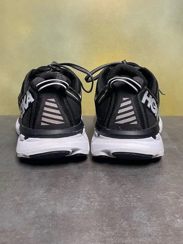 Hoka One One Clifton 4 Women's Black & White Running Shoes Size 9.5B - Image 6