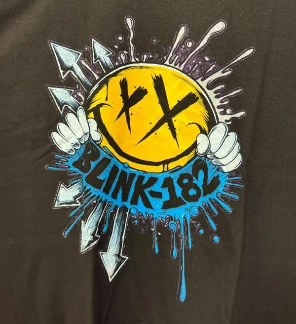 Blink 182 Smiley Face Splash Rock T-shirt size XL - Image 2